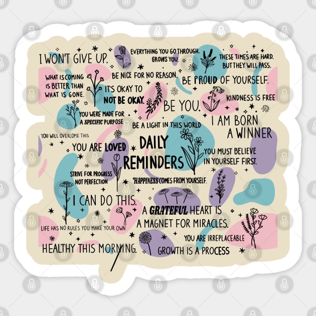 Daily Reminder Positive Motivation Sticker by wattlose